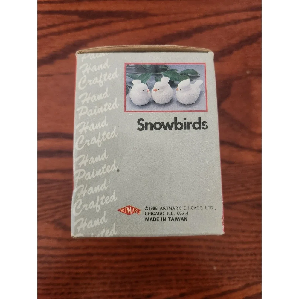 Vintage Artmark Christmas Snowbirds Made‎ In Taiwan 1988 In Original Box